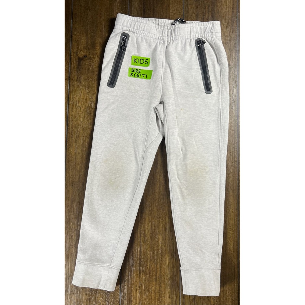 Old Navy Active Boys Dynamic Fleece Jogger Pants Gray Size S 6-7 Zip Pockets